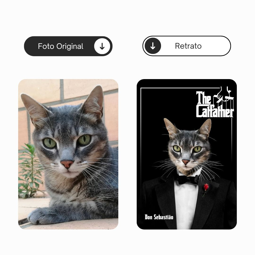 The CatFather | Retrato personalizado do teu animal de estimação