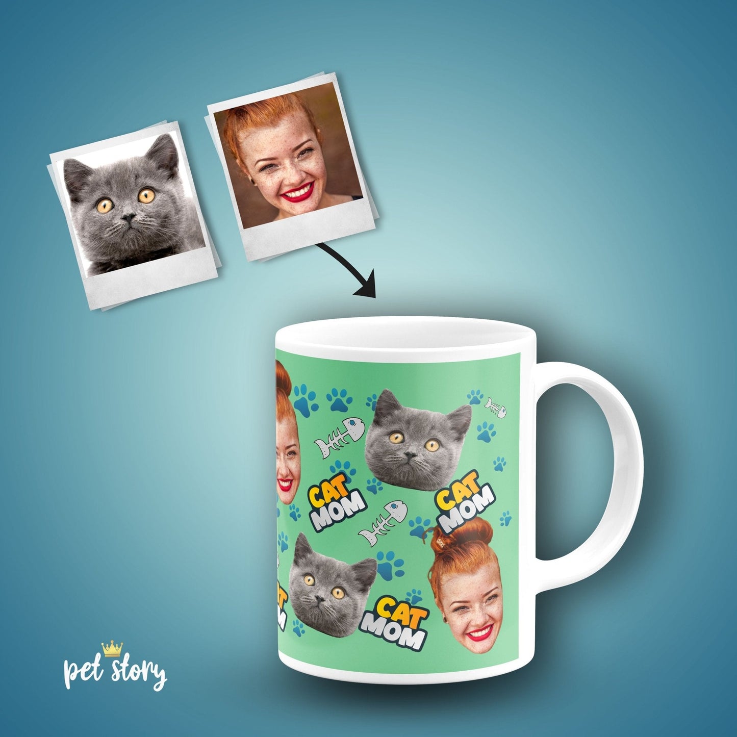 Caneca Cat Mom | Personalizada Animal de Estimação - Pet Story PT