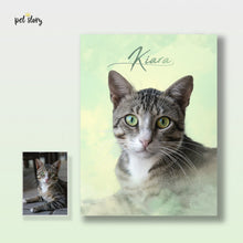 Carregar imagem no visualizador da galeria, Cloud Green | Retrato Personalizado de Animal de Estimação - Pet Story PT
