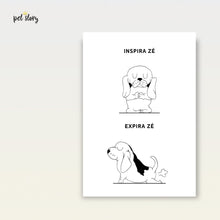 Carregar imagem no visualizador da galeria, Inspira e Expira - Basset Hound | Retrato Personalizado de Animal de Estimação - Pet Story PT