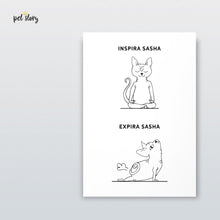 Cargar imagen en el visor de la galerĆa, Inspira e Expira - Sphynx | Retrato Personalizado de Animal de Estimação - Pet Story PT