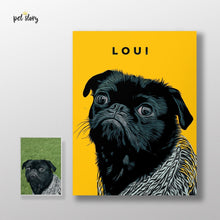 Carregar imagem no visualizador da galeria, Modern 3 animais | Retrato Personalizado de Animal de Estimação - Pet Story PT