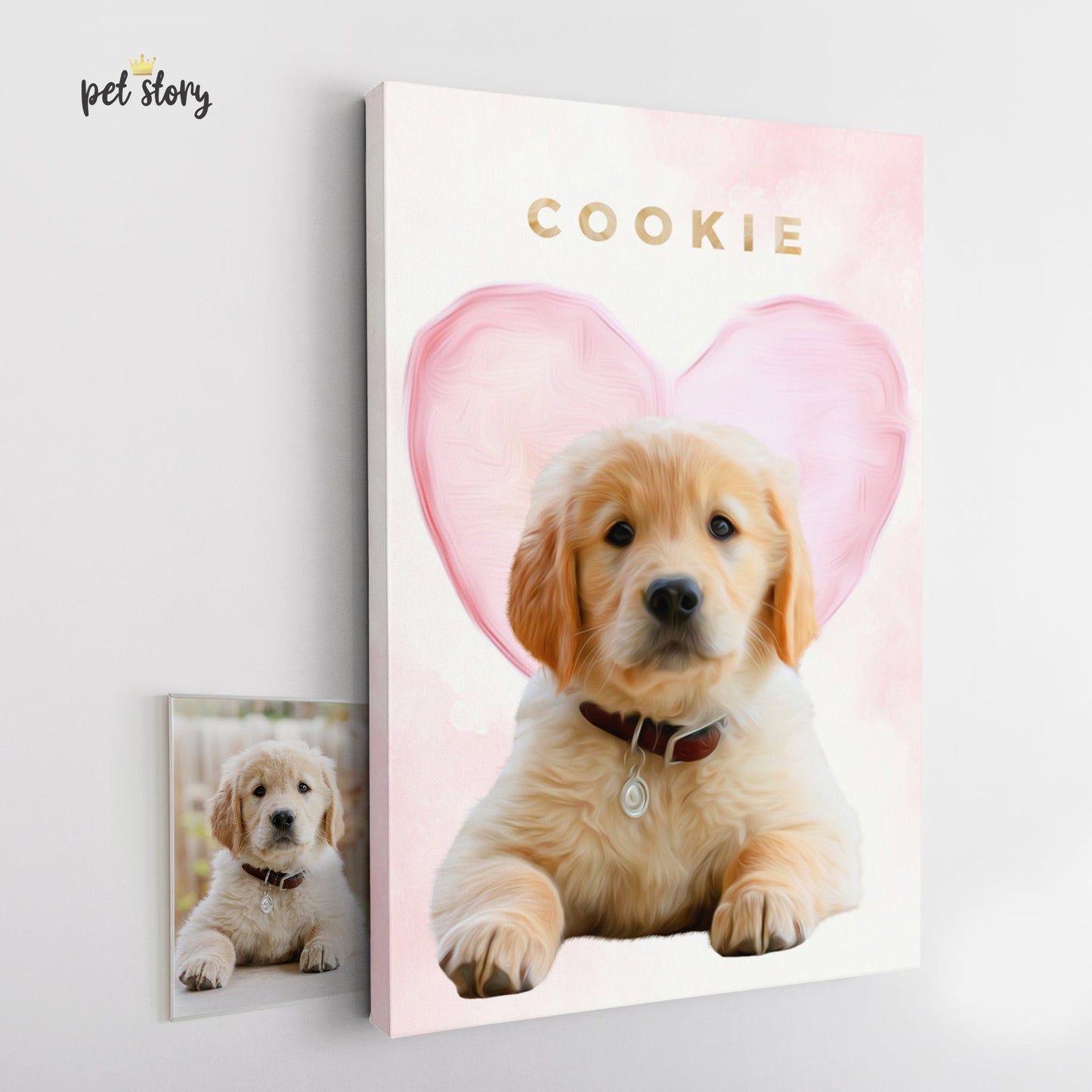 Modern Love | Retrato Personalizado de Animal de Estimação - Pet Story PT
