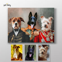 Carregar imagem no visualizador da galeria, Os Oficiais 3 animais | Retrato Personalizado de Animal de Estimação - Pet Story PT
