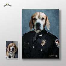 Carregar imagem no visualizador da galeria, Polícia Macho | Retrato Personalizado de Animal de Estimação - Pet Story PT