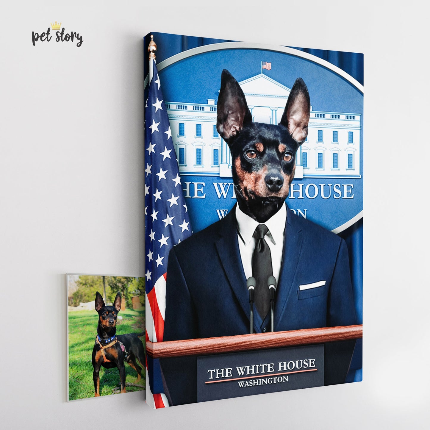 Presidente | Retrato Personalizado de Animal de Estimação - Pet Story PT