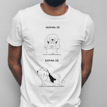 Carregar imagem no visualizador da galeria, T - shirt Inspira e Expira - Basset Hound | Personalizada de Animal de Estimação - Pet Story PT