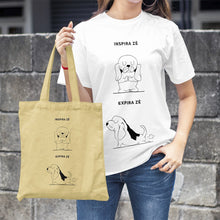 Carregar imagem no visualizador da galeria, T - shirt Inspira e Expira - Basset Hound | Personalizada de Animal de Estimação - Pet Story PT