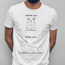Carregar imagem no visualizador da galeria, T - shirt Inspira e Expira - Corgi | Personalizada de Animal de Estimação - Pet Story PT