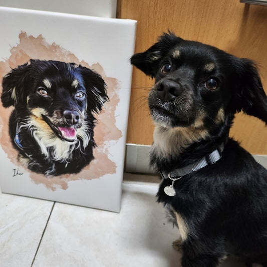 Watercolor Nude | Retrato personalizado do teu animal de estimação