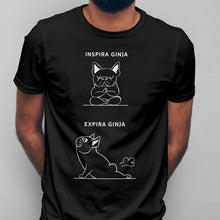 Carregar imagem no visualizador da galeria, T-shirt Inspira e Expira - Bulldog Francês | Personalizada de Animal de Estimação
