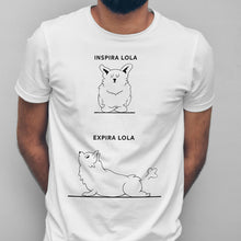 Carregar imagem no visualizador da galeria, T-shirt Inspira e Expira - Corgi | Personalizada de Animal de Estimação
