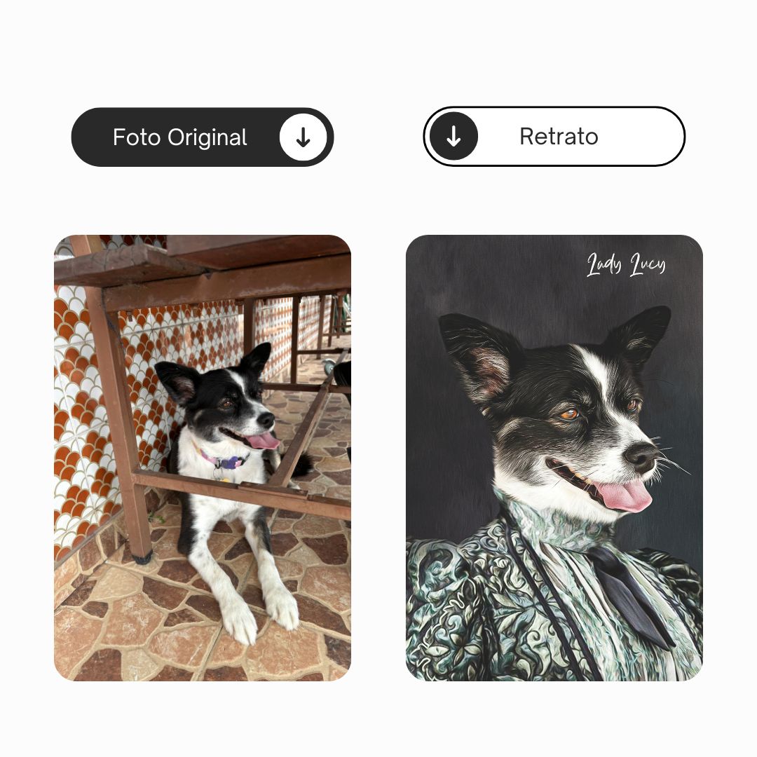 Dama victoriana | Retrato de mascota personalizado