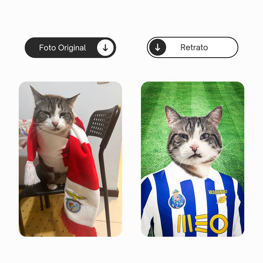 Club de fútbol de Oporto | Retrato de mascota personalizado