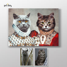 Cargar imagen en el visor de la galería, As Rainhas | Retrato Personalizado de Animal de Estimação - Pet Story PT
