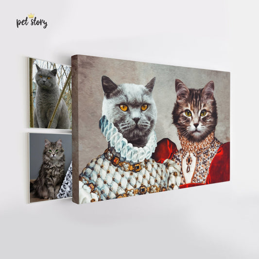 As Rainhas | Retrato Personalizado de Animal de Estimação - Pet Story PT