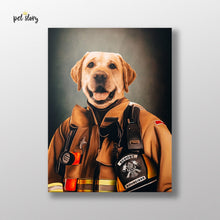 Carregar imagem no visualizador da galeria, Bombeiro | Retrato Personalizado de Animal de Estimação - Pet Story PT
