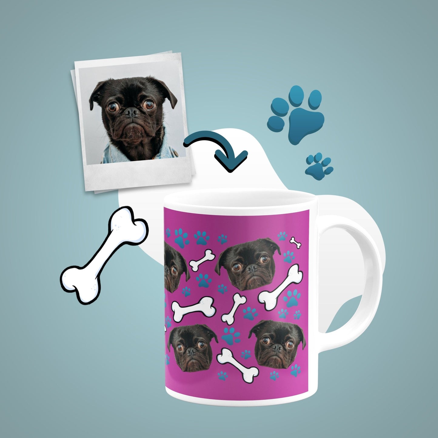 Caneca Cão | Personalizada Animal de Estimação - Pet Story PT