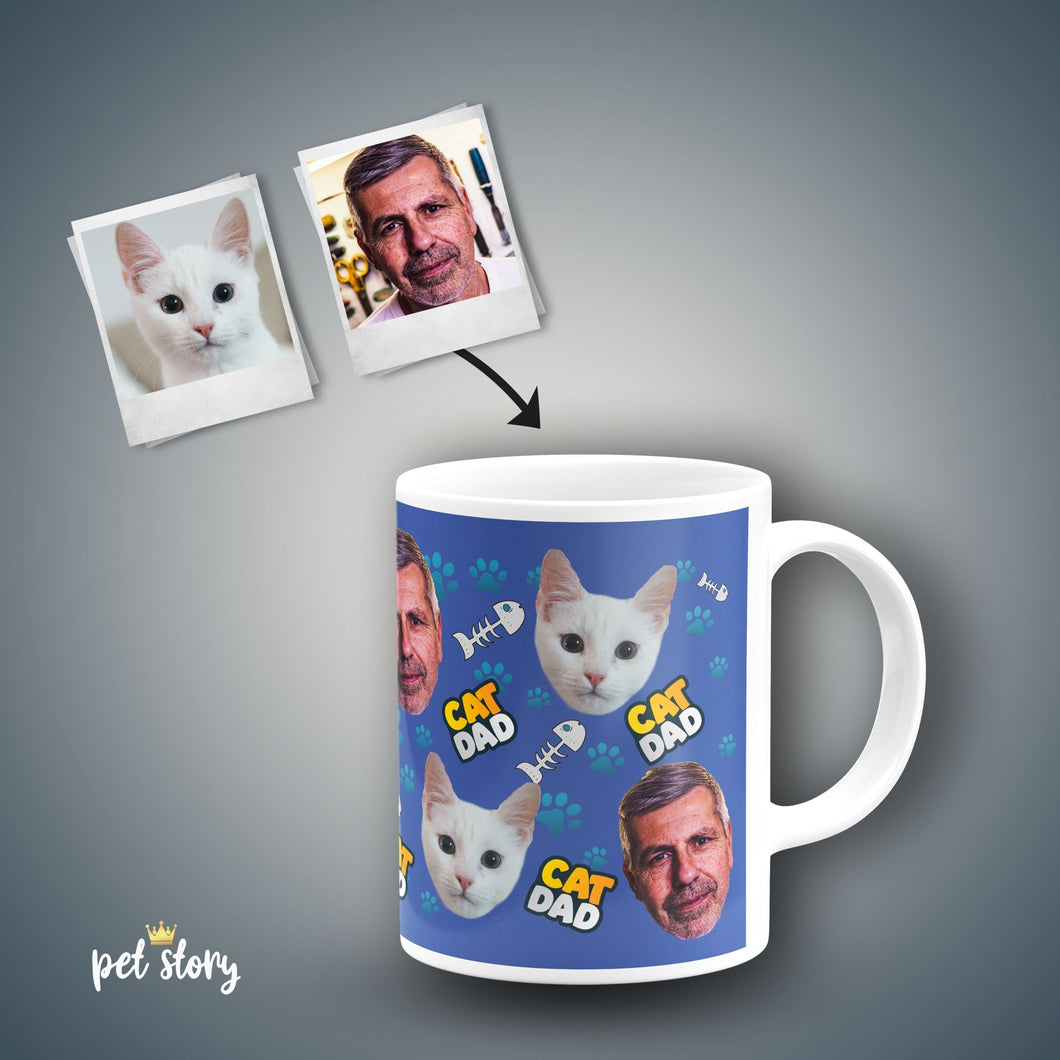 Caneca Cat Dad | Personalizada Animal de Estimação - Pet Story PT