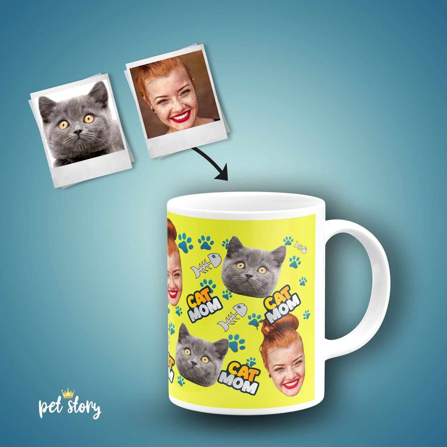 Caneca Cat Mom | Personalizada Animal de Estimação - Pet Story PT