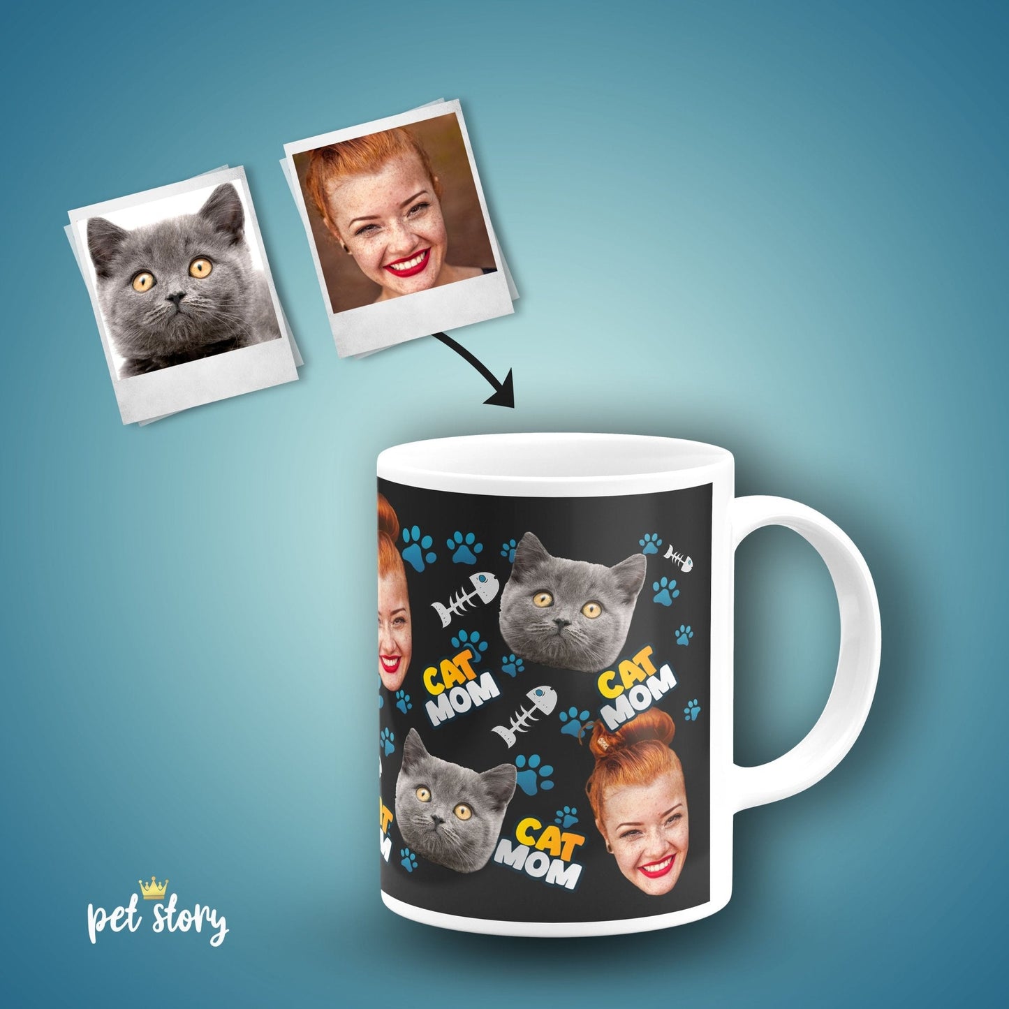 Caneca Cat Mom | Personalizada Animal de Estimação - Pet Story PT