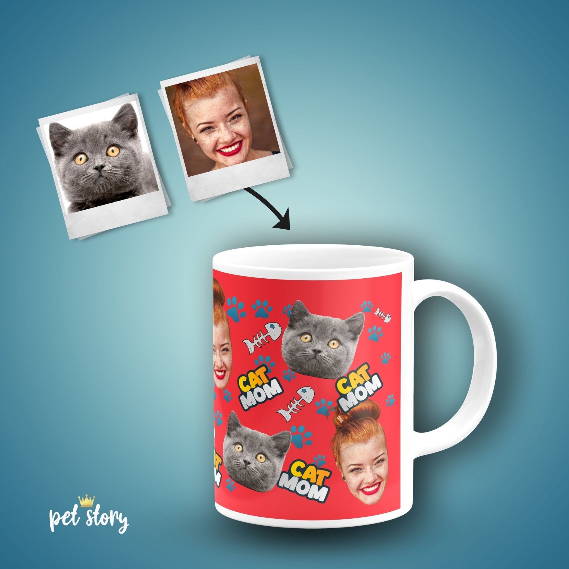 Caneca Cat Mom | Personalizada Animal de Estimação - Pet Story PT