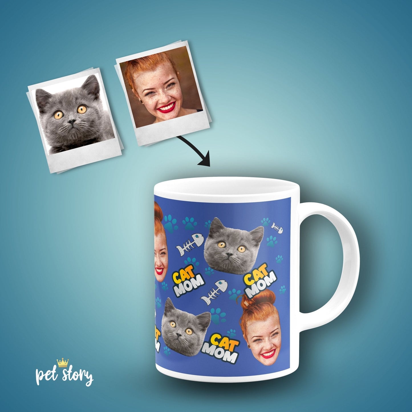 Caneca Cat Mom | Personalizada Animal de Estimação - Pet Story PT
