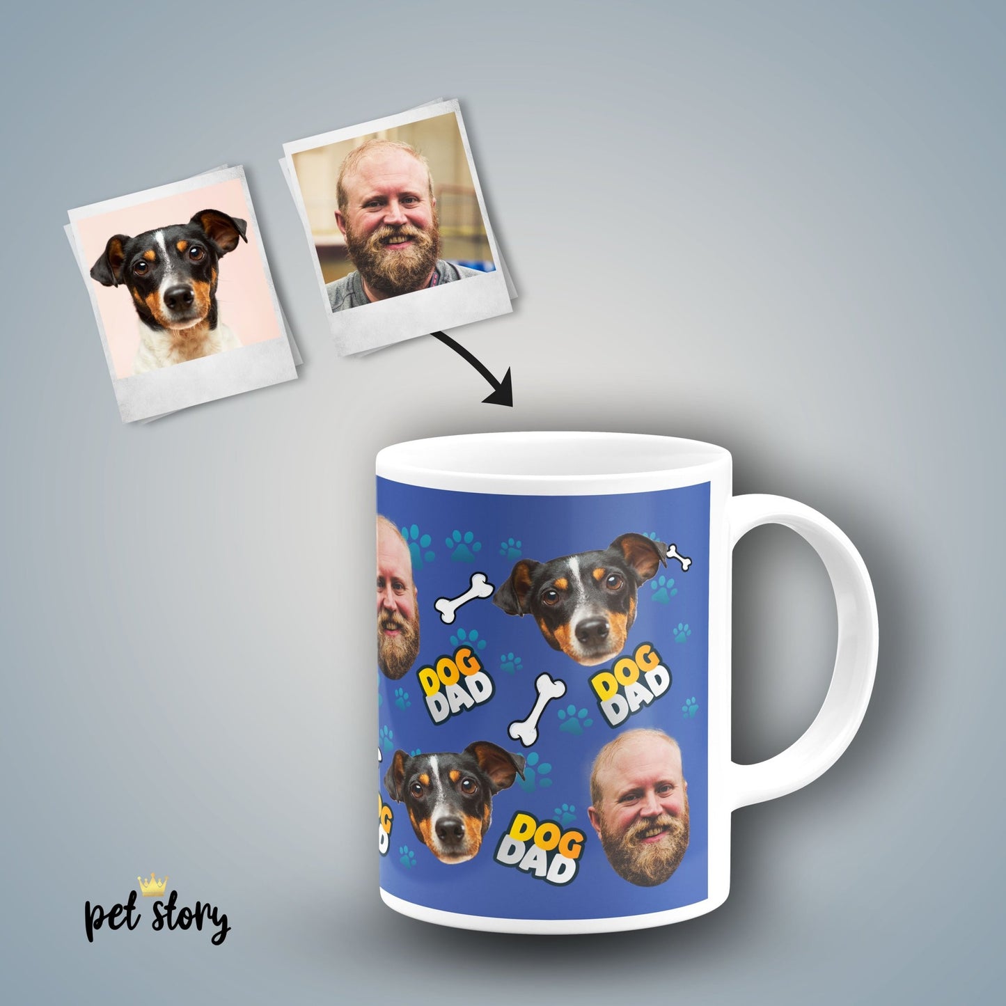 Caneca Dog Dad | Personalizada Animal de Estimação - Pet Story PT