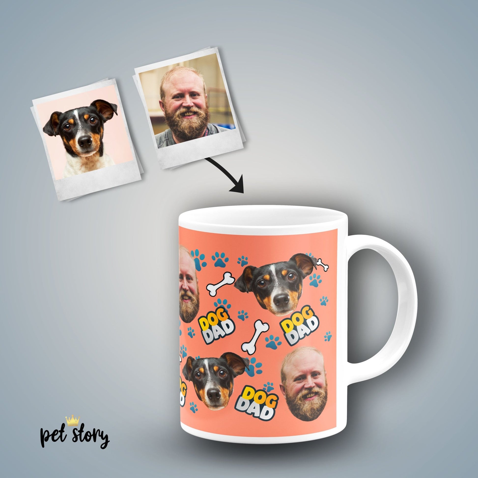 Caneca Dog Dad | Personalizada Animal de Estimação - Pet Story PT