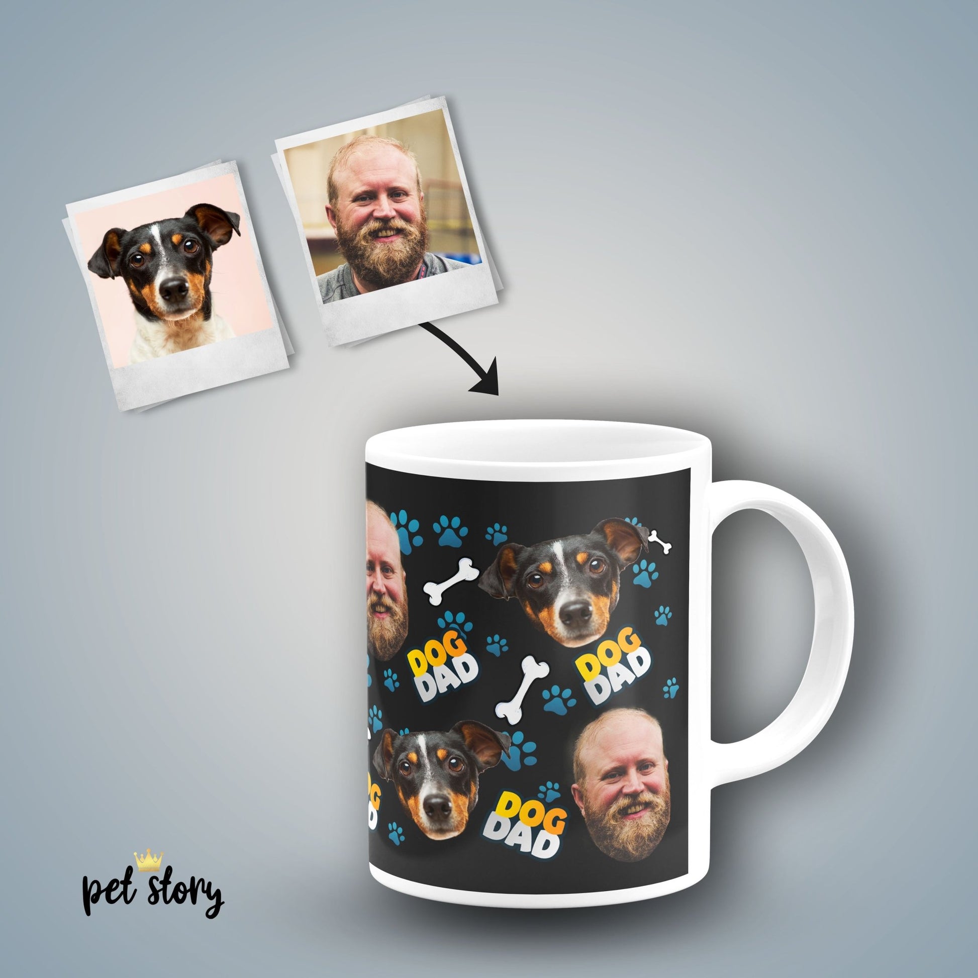 Caneca Dog Dad | Personalizada Animal de Estimação - Pet Story PT