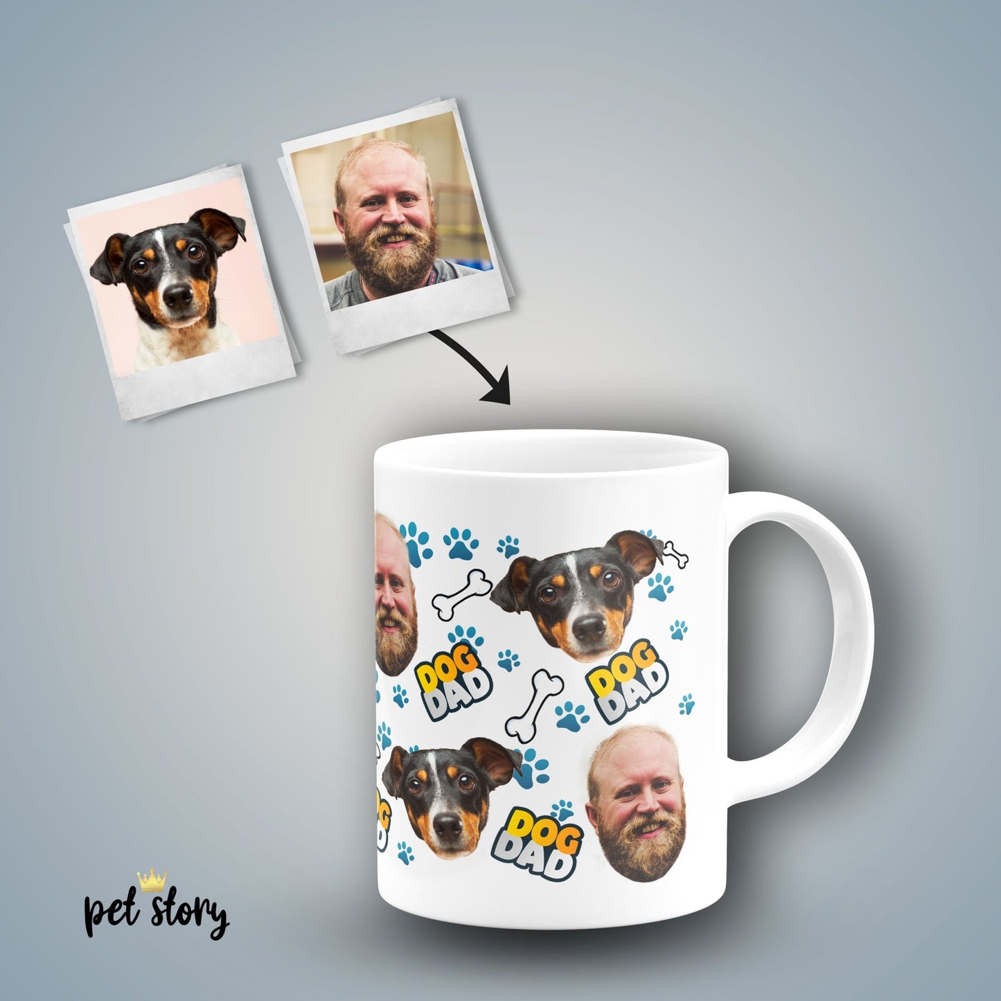 Caneca Dog Dad | Personalizada Animal de Estimação - Pet Story PT