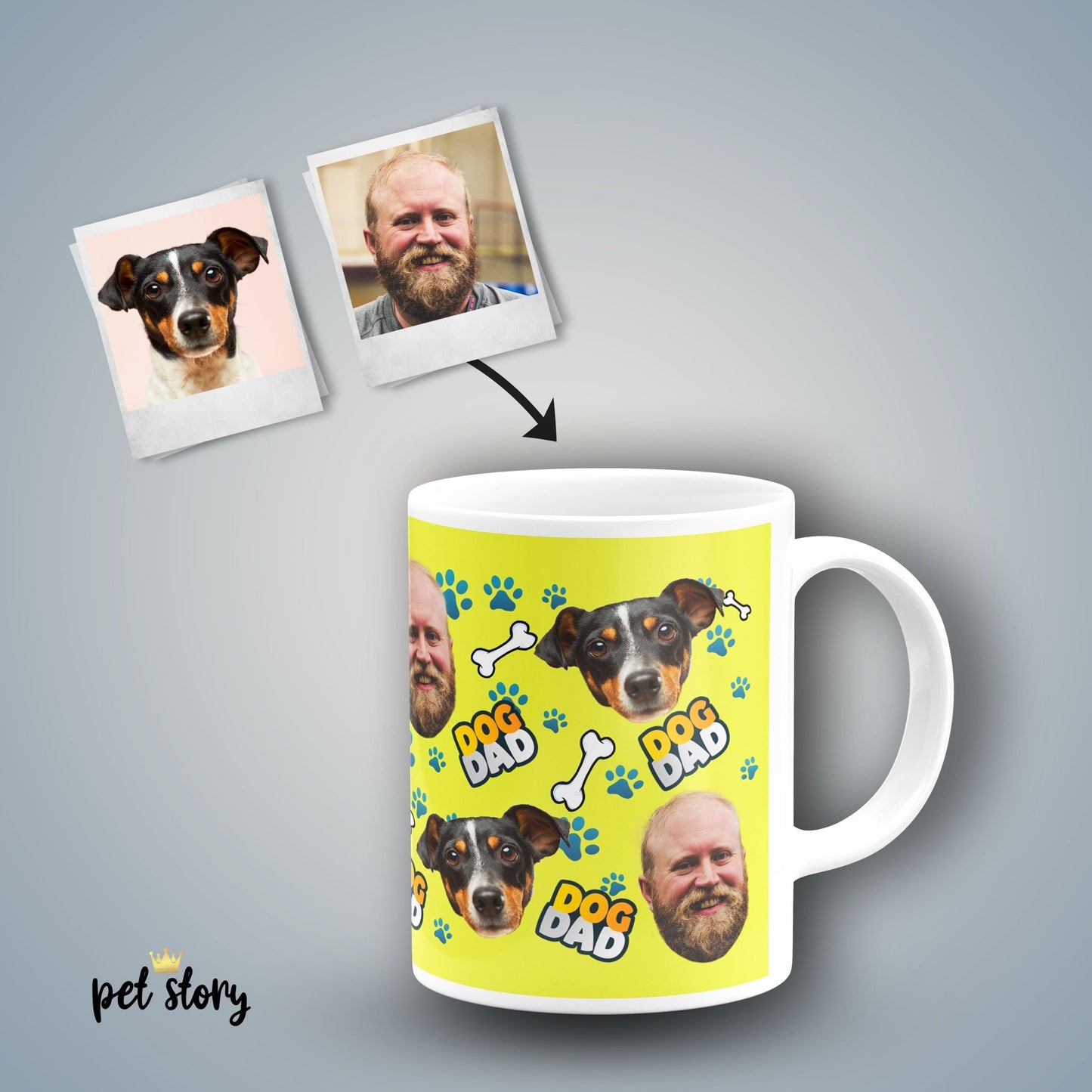 Caneca Dog Dad | Personalizada Animal de Estimação - Pet Story PT