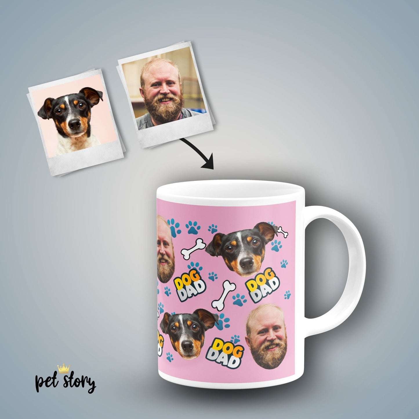Caneca Dog Dad | Personalizada Animal de Estimação - Pet Story PT