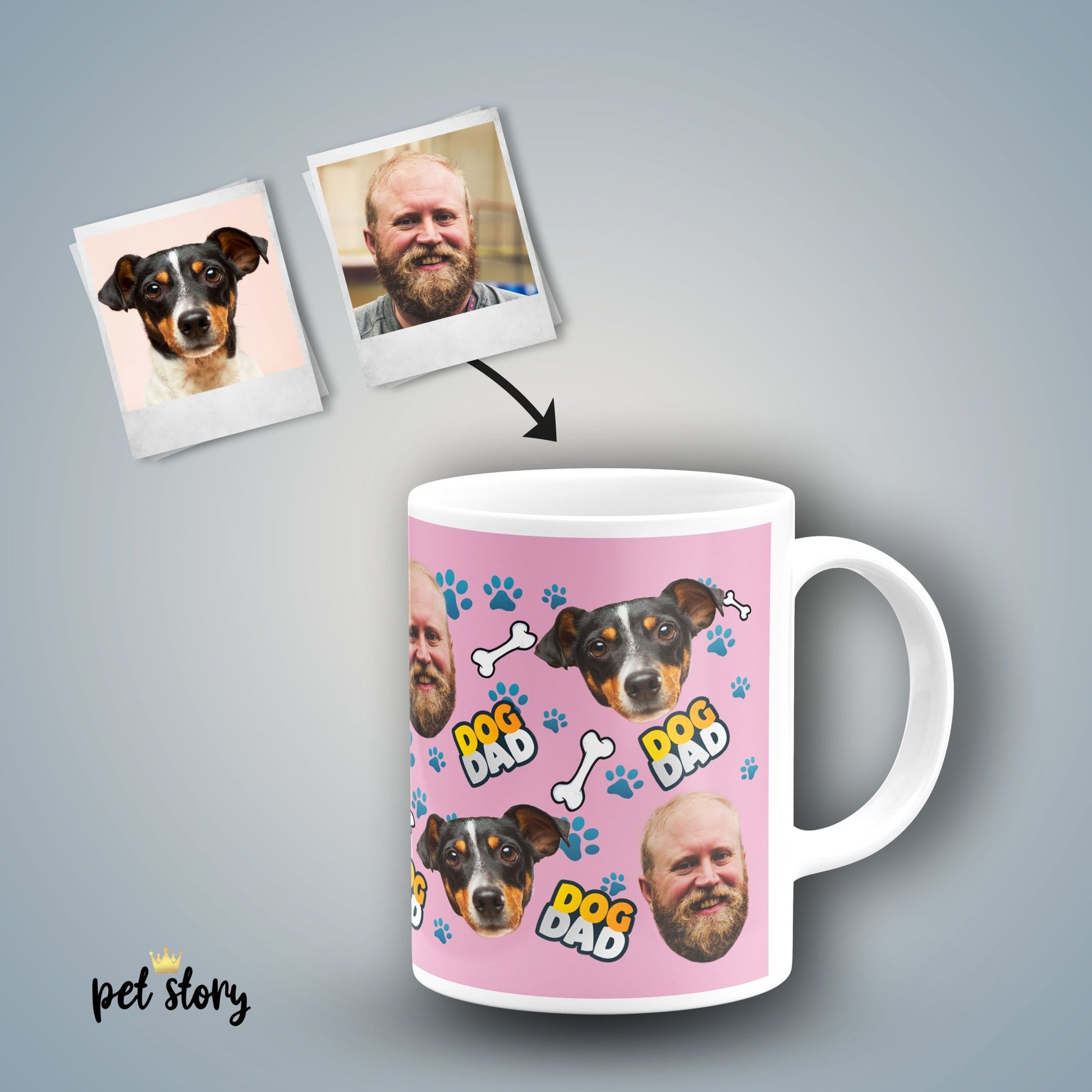 Caneca Dog Dad | Personalizada Animal de Estimação - Pet Story PT