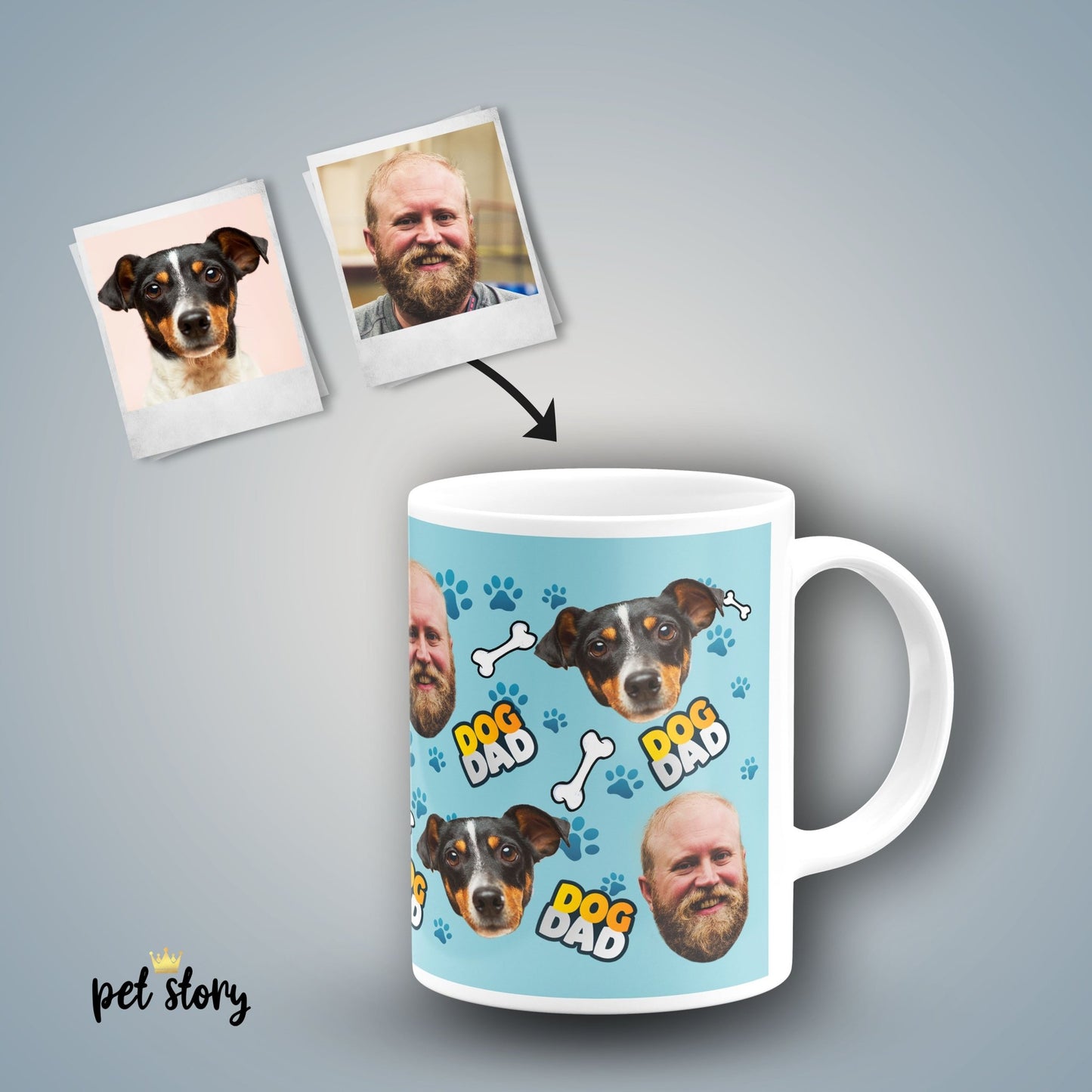 Caneca Dog Dad | Personalizada Animal de Estimação - Pet Story PT