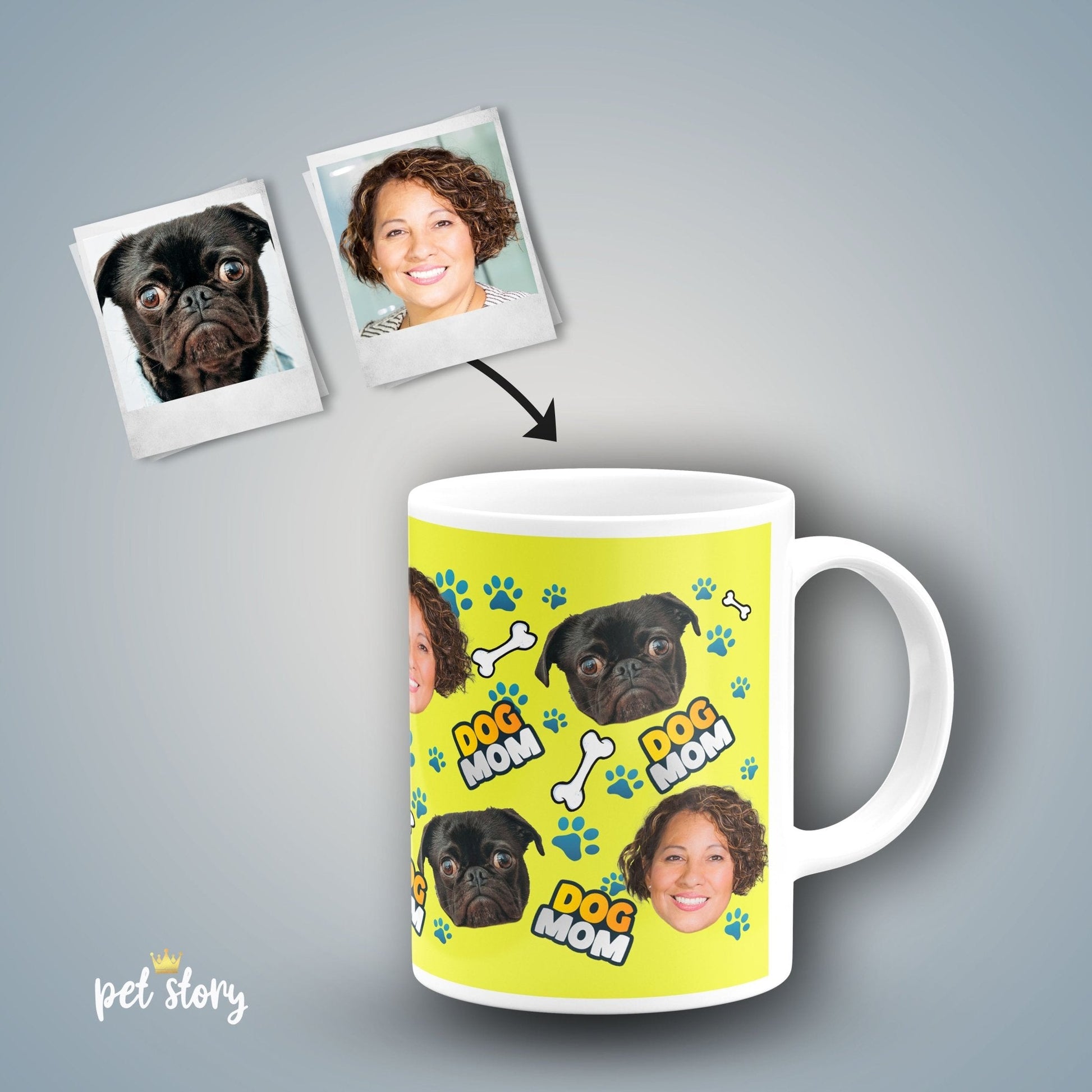 Caneca Dog Mom | Personalizada Animal de Estimação - Pet Story PT