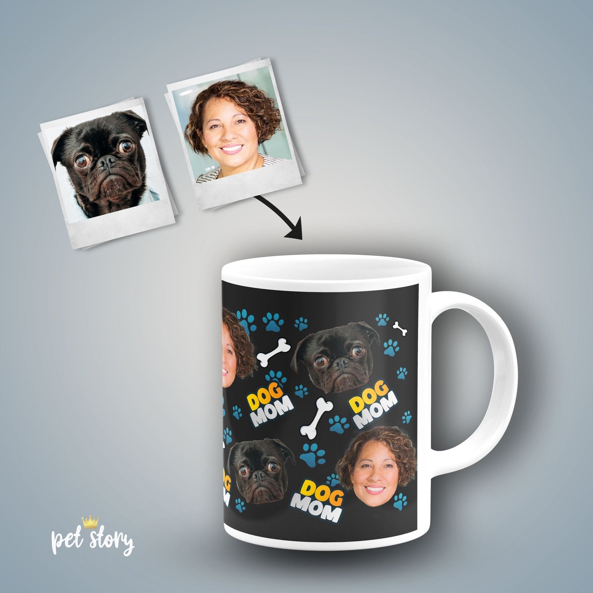 Caneca Dog Mom | Personalizada Animal de Estimação - Pet Story PT
