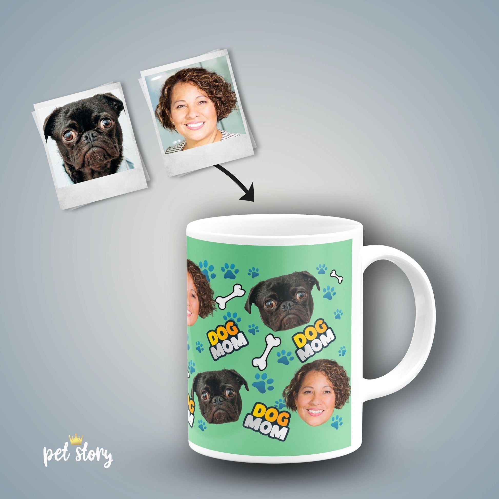 Caneca Dog Mom | Personalizada Animal de Estimação - Pet Story PT