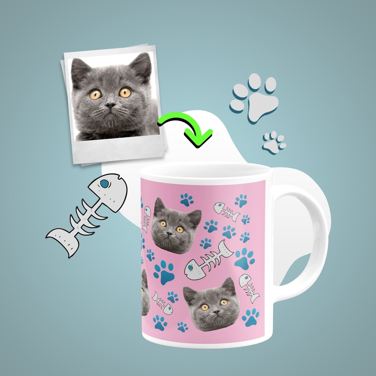 Caneca Gato | Personalizada Animal de Estimação - Pet Story PT