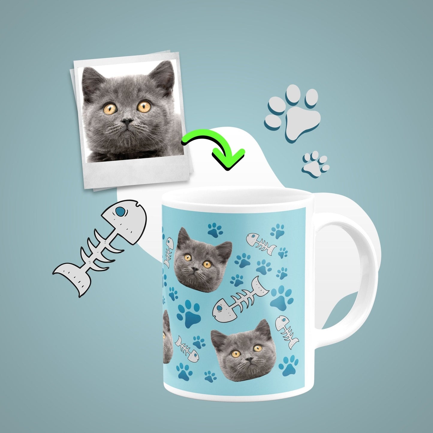 Caneca Gato | Personalizada Animal de Estimação - Pet Story PT