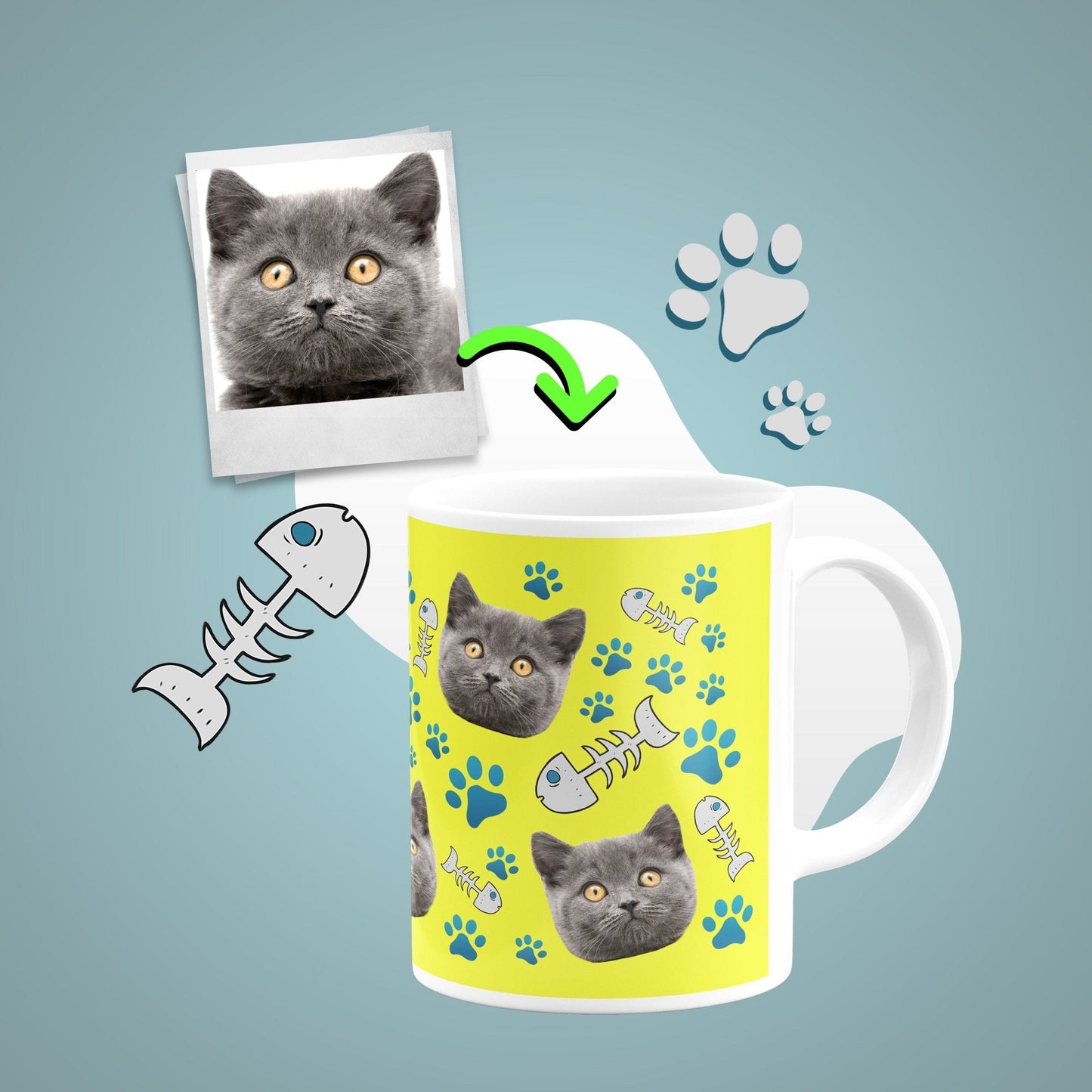Caneca Gato | Personalizada Animal de Estimação - Pet Story PT