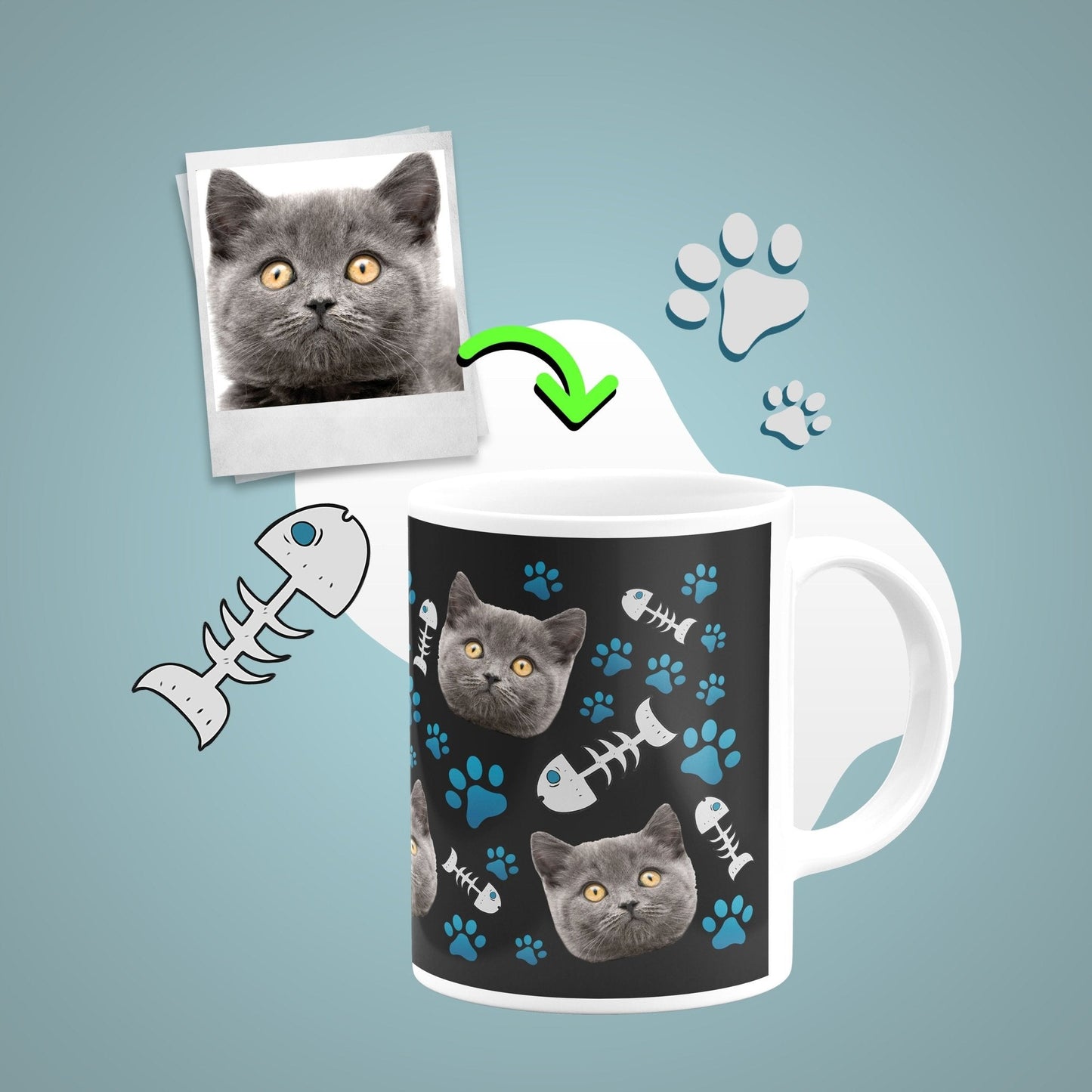 Caneca Gato | Personalizada Animal de Estimação - Pet Story PT