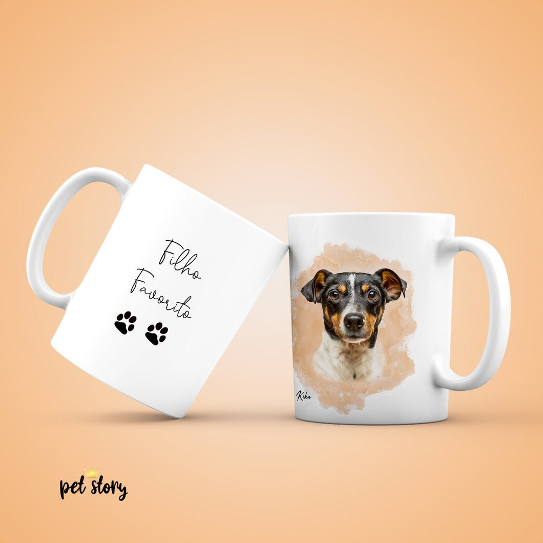 Caneca Watercolor Nude | Personalizada de Animal de Estimação - Pet Story PT