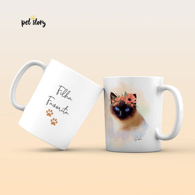 Caneca Watercolor | Personalizada de Animal de Estimação - Pet Story PT