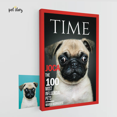Capa Revista TIME | Retrato Personalizado de Animal de Estimação - Pet Story PT