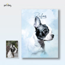 Carregar imagem no visualizador da galeria, Cloud Blue | Retrato Personalizado de Animal de Estimação - Pet Story PT
