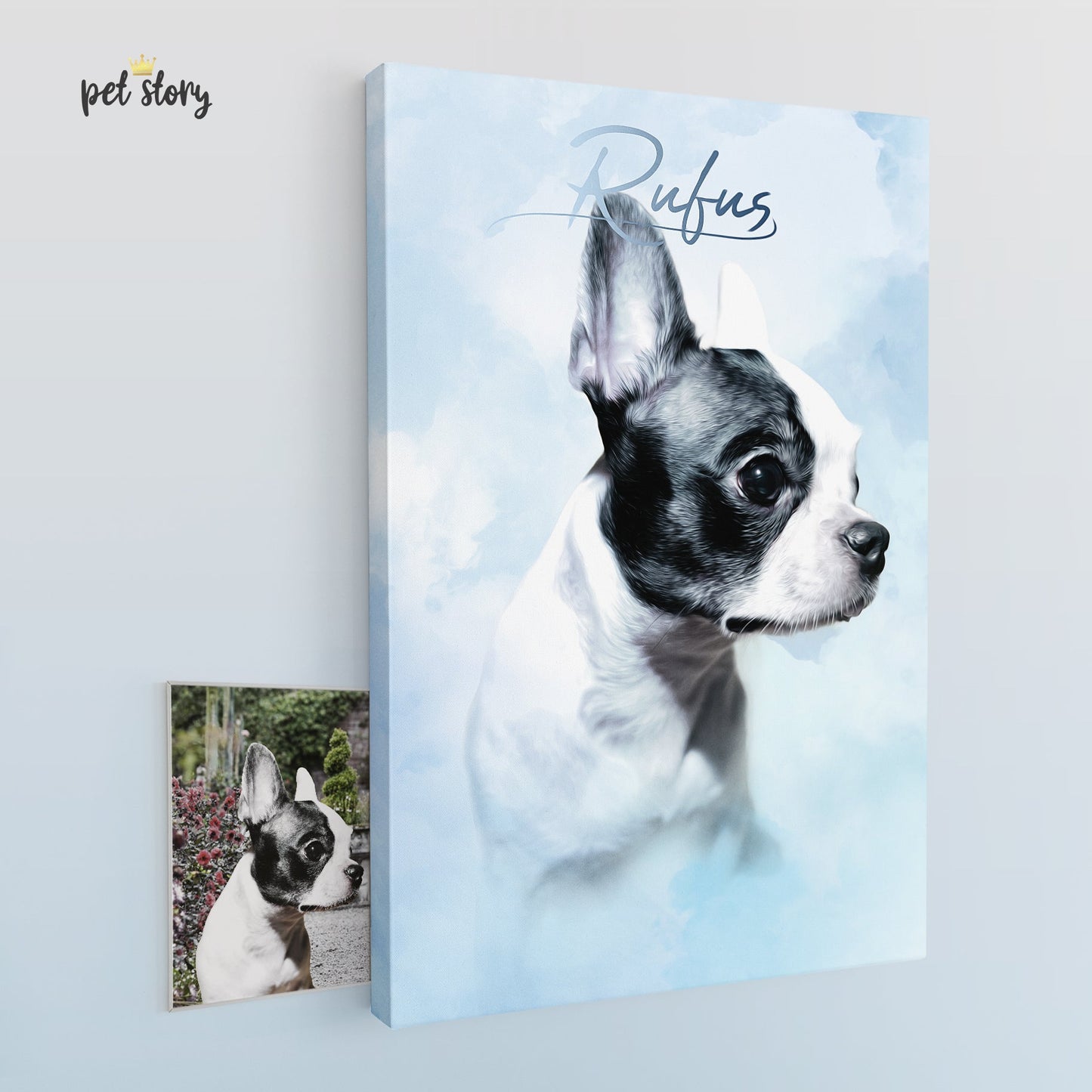 Cloud Blue | Retrato Personalizado de Animal de Estimação - Pet Story PT