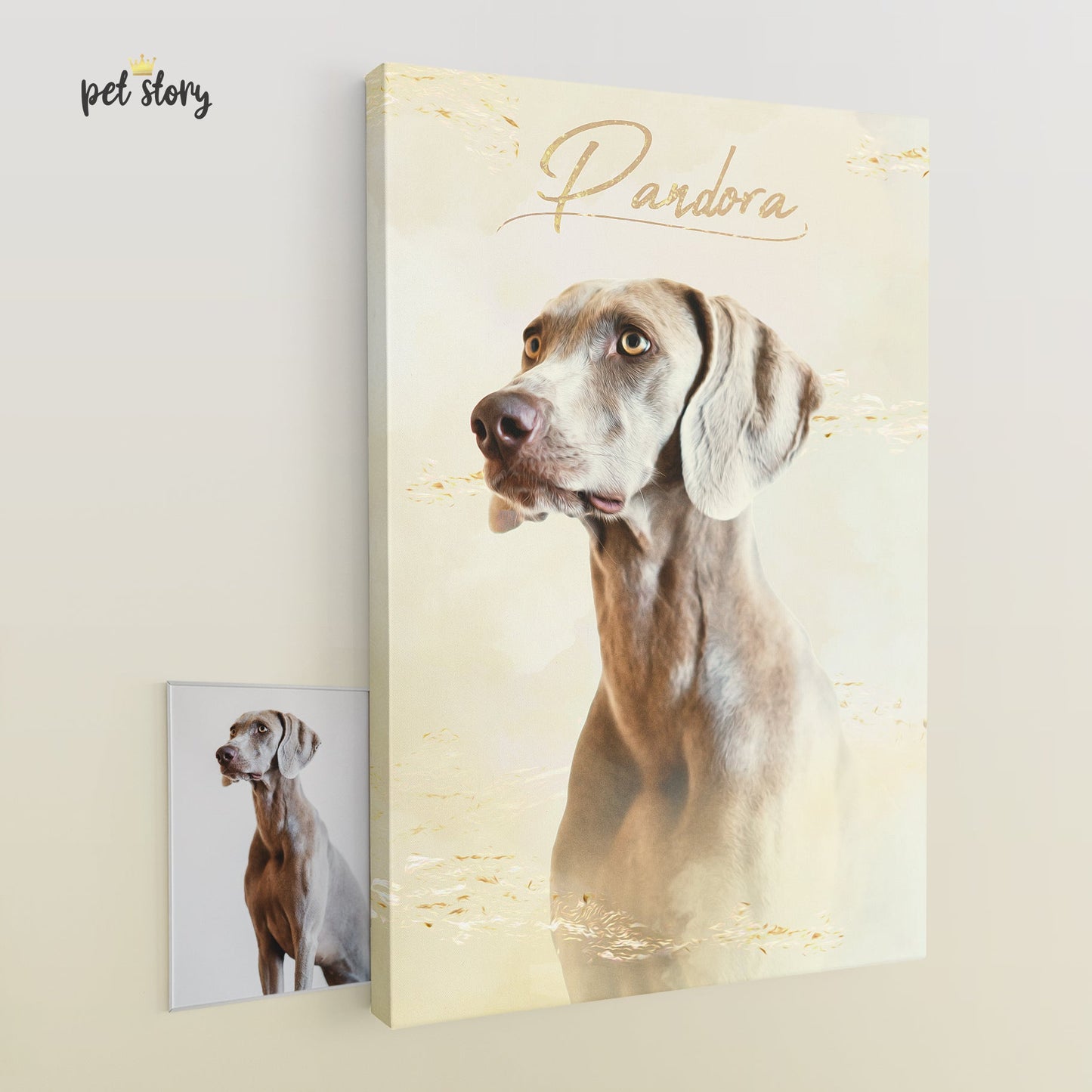 Cloud Gold | Retrato Personalizado de Animal de Estimação - Pet Story PT