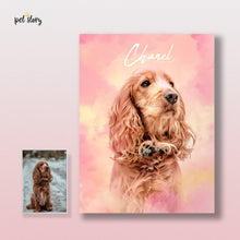 Carregar imagem no visualizador da galeria, Cloud Pink | Retrato Personalizado de Animal de Estimação - Pet Story PT
