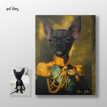 Cargar imagen en el visor de la galería, Coronel | Retrato Personalizado de Animal de Estimação - Pet Story PT
